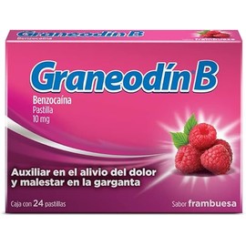 Graneodín B, para dolor de garganta, sabor frambuesa