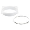 PATIKIL 8" Duct Connector Flange, Dryer Vent Wall Plate Square