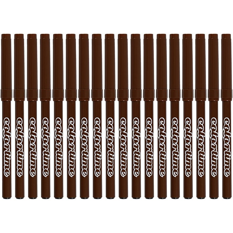 Colortime Drawing pens, Brown, One Size