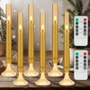 SEHNSY Gold Flameless LED Taper Candles with Remote and Timer,
