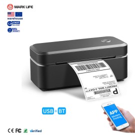 W-Marklife X4 203dpi Portable Thermal Label Printer, 4x6 Inch Waterproof Adhesive Label Maker with USB/Wireless/APPcolor: Black, model number: X4