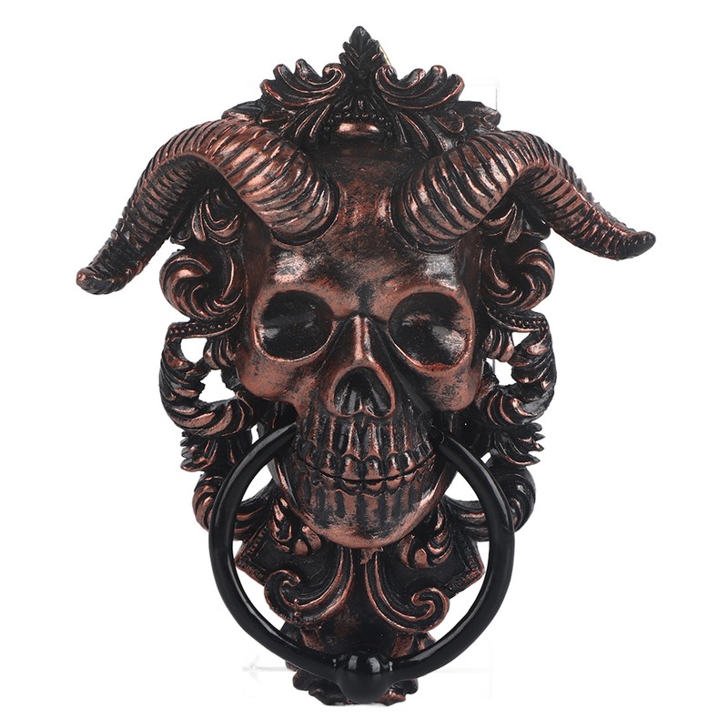 Horned God Skeleton Hanging Door Knocker Wall Hanging Plaque for
