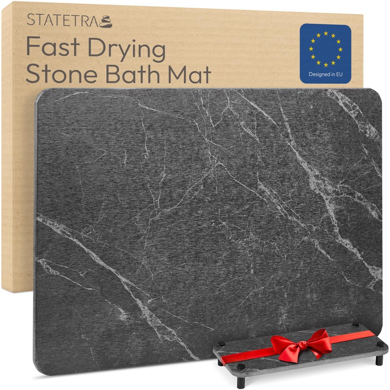 STATETRA Stone Bath Mat Quick-Dry Absorbing Diatomaceous Earth Bath Mat