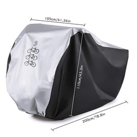 Bicycle Cover for 3 Bikes, ALBOYI Bike, Rain Cover, Waterproof Bike Cover, All Weather Protection, Dust Resistant, UV Protection, Ideal for Mountain Bike, Road Bike
