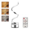 ELINKUME Spiral LED Table Lamp with Remote Control, Three Color