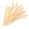 MOLFUJ 3.5 Inch Bamboo Skewers 100PCS Food Appetizer Toothpicks Wide