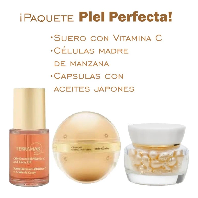 Kit Terramar Facial Celulas Manzana Capsulas Vit