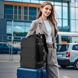 WEPLAN Backpack for Ryanair 40 x 20 x 25 cm Hand Luggage Backpack Women Men Aeroplane Travel Backpack with Shoe Compartment for Easyjet Hand Luggage 45 x 36 x 20 Carry on Luggage Backpack Travel