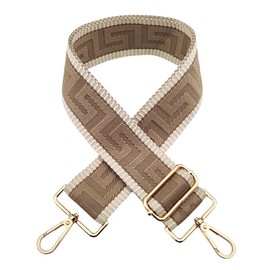 SYSUII Shoulder Strap for Bags Wide 5 cm, Women's Bag Straps for Changing, Colourful Adjustable Replacement Belt Shoulder Strap with Carabiner for Handbag, Tote Bags, Canvas Shoulder Bags, Khaki