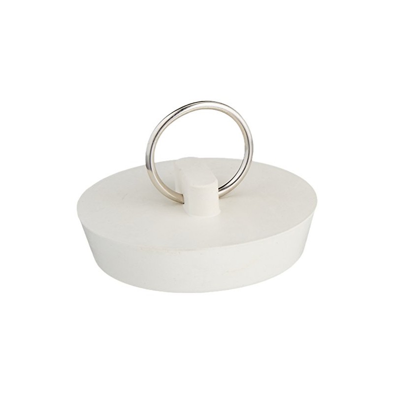 Danco 35980B 1-3/4-Inch Rubber Drain Stopper, White, 1 per Bag