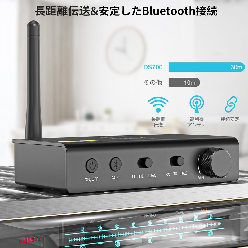 1Mii HiFi Bluetooth Transmitter Receiver 3 in 1 Long Distance