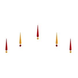 Comet Busters Traditional Red and Yellow Long Bindis Face Jewels Bindi Stickers Indian Bindi for Women