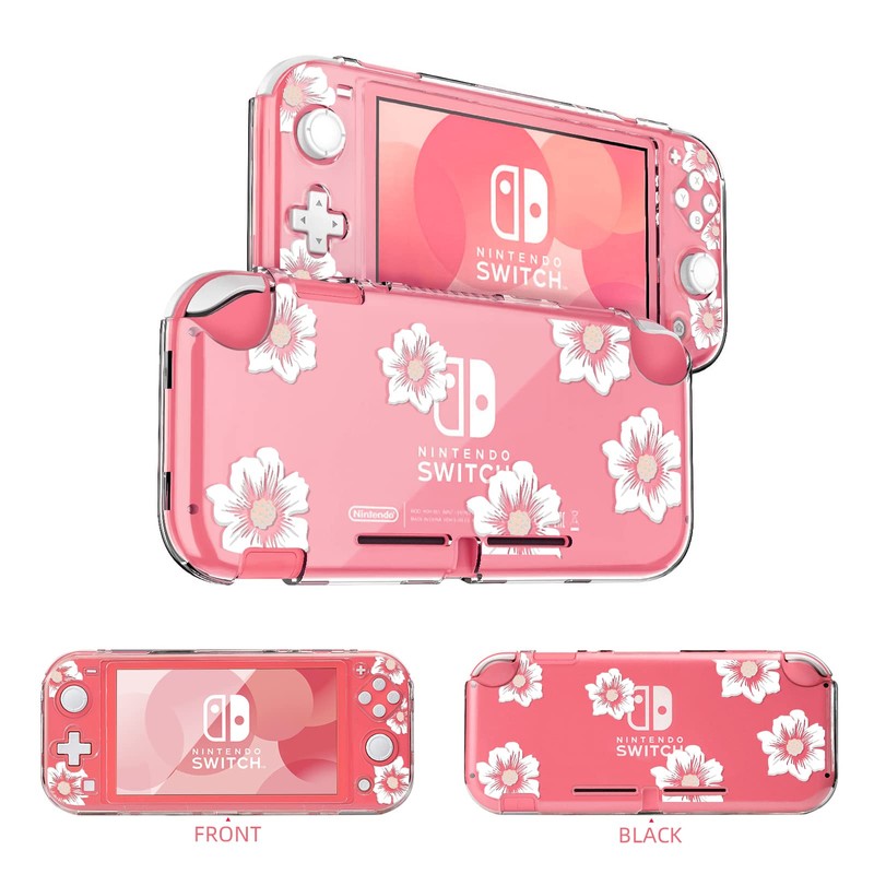 DLseego Sakura White Flower Floral Clear Switch Lite Protective Case