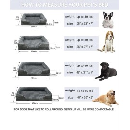 BingoPaw Orthopedic Dog Bed, Pet Sofa Bed with Removable Washable Cover 42” x 31” X-Large