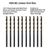 MAXTOOL No.24 10pcs Identical Jobber Length Drills Dia 0.152 HSS