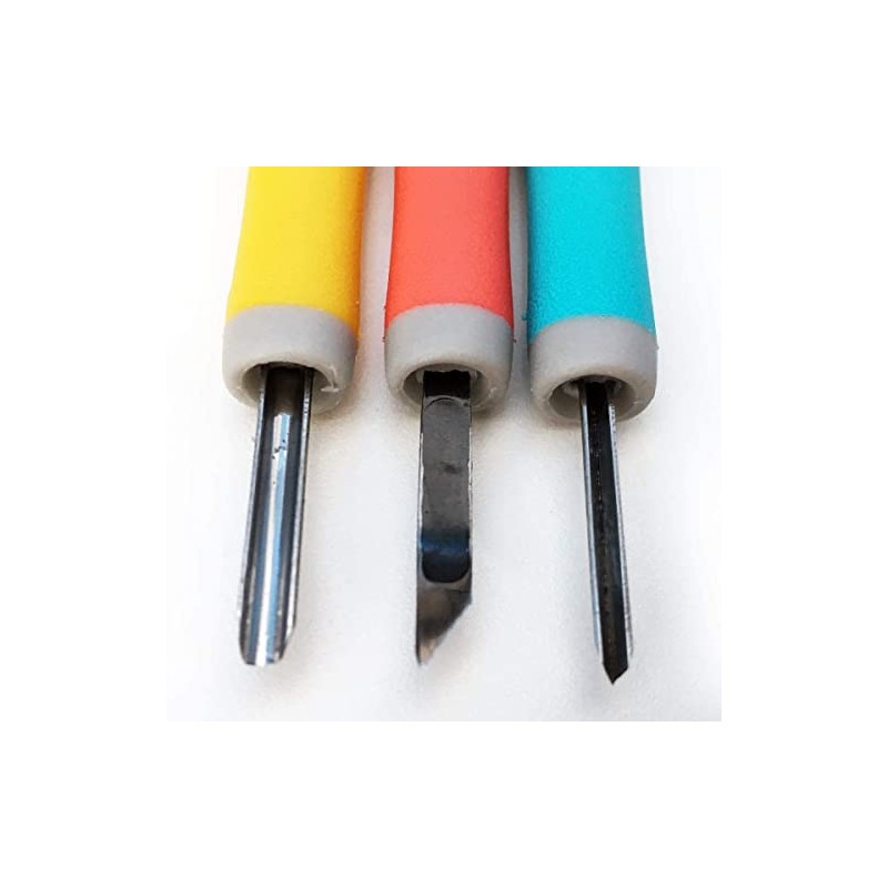 Set of 3 Chisels, Rubber Hammer Chisel, Small Set, Cap