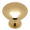 Cosmas 25 Pack 5305PB Polished Brass Traditional Round Solid Cabinet