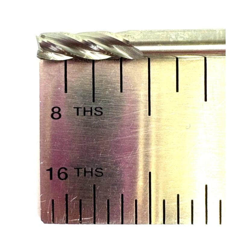 HTC 1/8" 4 FL SINGLE END CARBIDE END MILL 3/8"
