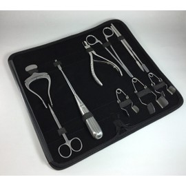 Rodent Small Animal Cheek Teeth Molar Incisor Dentistry Dental Care Kit Set Tray Rabbit Chinchilla Gerbil Guinea Pig Hamster Rat Veterinary Stainless Steel Instruments