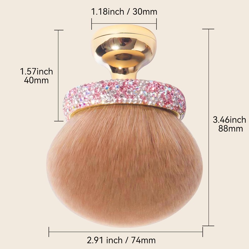 Yikusu Extra Large Body Makeup Brush for Self Tanner, 3