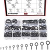 DYWISHKEY 240PCS 12 Sizes Black Zinc Plated Steel Eye Bolts