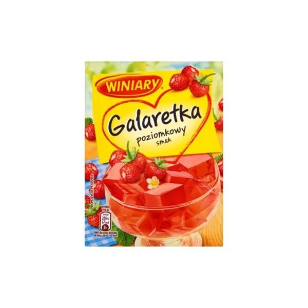 Winiary Galaretka o Smaku Poziomkowym Wild Strawberry Jelly Mix (5-Pack)
