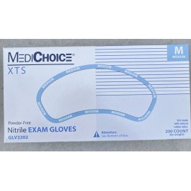 MEDICHOICE XTS Nitrile Powder Free Exam Gloves (Medium) *200 Piece/Box New