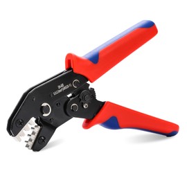 Ratchet Crimping Tool, Crimping Pliers 20-14 AWG Wire Crimper Tool for Open Barrel Terminal Connectors