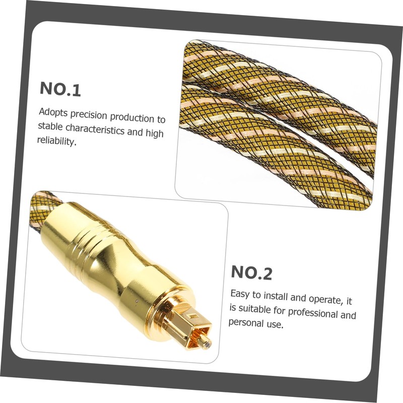 CAXUSD 2m Optical Audio Cable Male to Male -fi Sound
