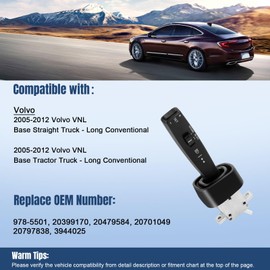 LCWRGS Turn Signal Switch Compatible with Volvo VNL 2005 2006 2007 2008 2009 2010 2011 2012 Truck, Headlight Dimmer Multi-Function Combination Switch, 20399170 20479584