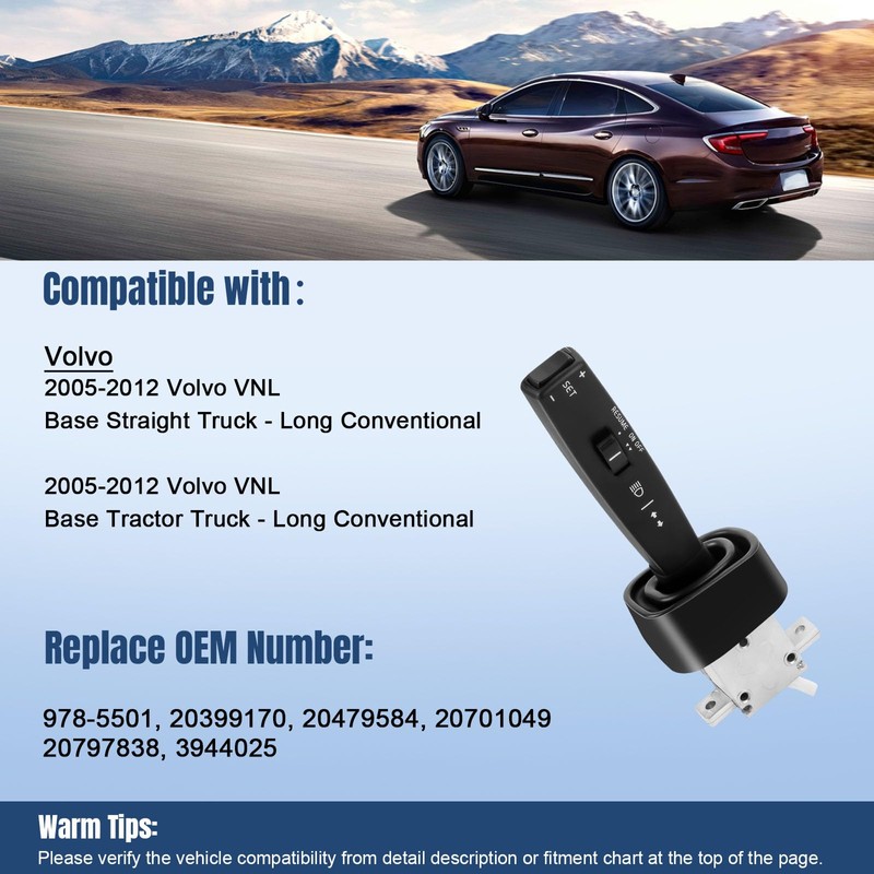 LCWRGS Turn Signal Switch Compatible with Volvo VNL 2005 2006