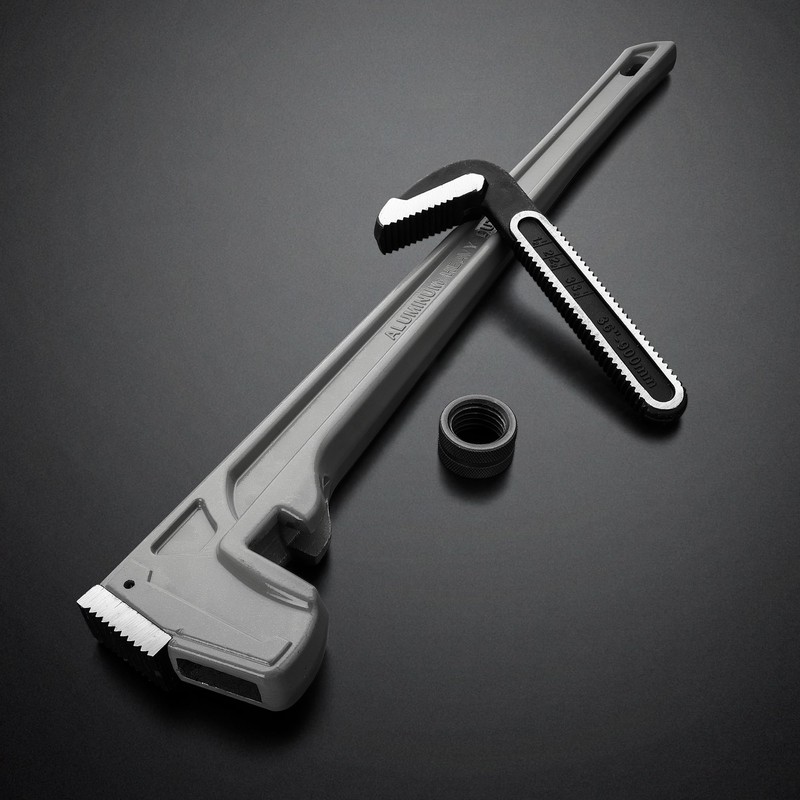 DURATECH 36-inch Heavy Duty Aluminum Straight Pipe Wrench, Adjustable Plumbing