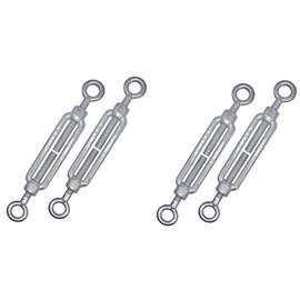 (Pack of 4) Turnbuckle Wire Tensioner M10, Adjustable Turnbuckles Eyelet and Eyelet, Rope Tension