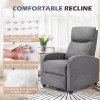 JHK Gray Adjustable Recliner Sofa Home Recliner Massage Reclining Fabric