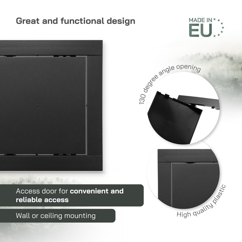 Vent Systems 6" x 6" Inch Anthracite Plastic Access Panel