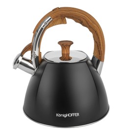 Firenze II Whistling Kettle 2.5 L for Gas Hobs, Induction, Cooker Kettle Matt Black