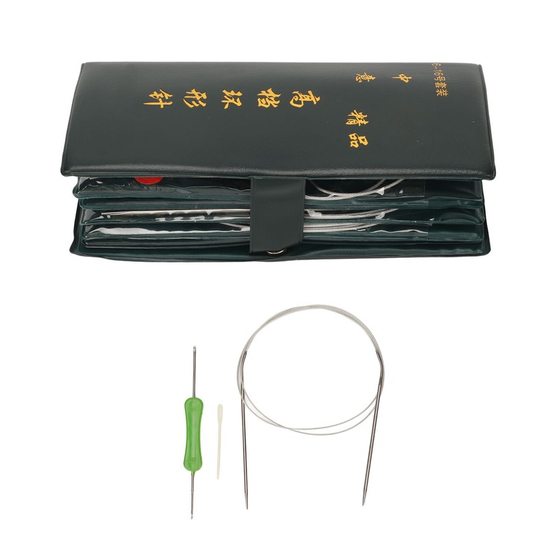 11 Pcs Circular Knitting Needles Set Length 120cm Comfortable Handle