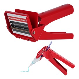 FACULX Tube Extrusion Tool, Tube Grip, Tube Dispenser Tool for Squeeze, Efficient Squeeze Control for RTV Tube, Reduces Waste & Maximizes Material Use (Red)