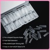 GlimightyX Toe Dual Forms for Polygel,140Pcs Poly Gel Toenail Forms