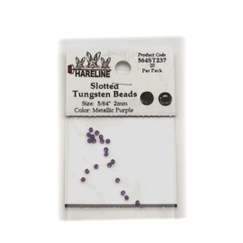 Hareline Slotted Tungsten Beads #237 5/64'' (1.98mm) Metallic Purple