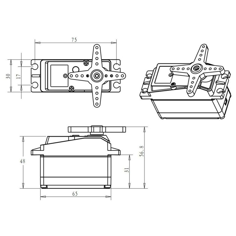60kg DS5160 High Torque Full Metal Digital Steering Servo Waterproof