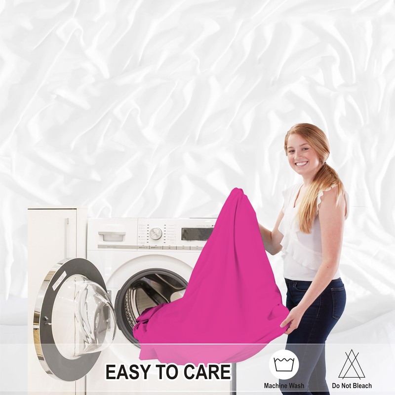 R&Z Plain Luxuary Polycotton Flat Sheets Single, Double, King, S