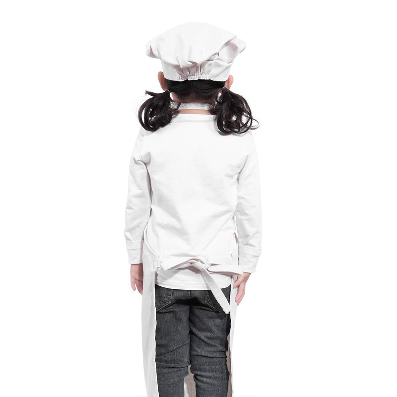 Kids Apron and Chef Hat Set-Adjustable Child Apron for Boys