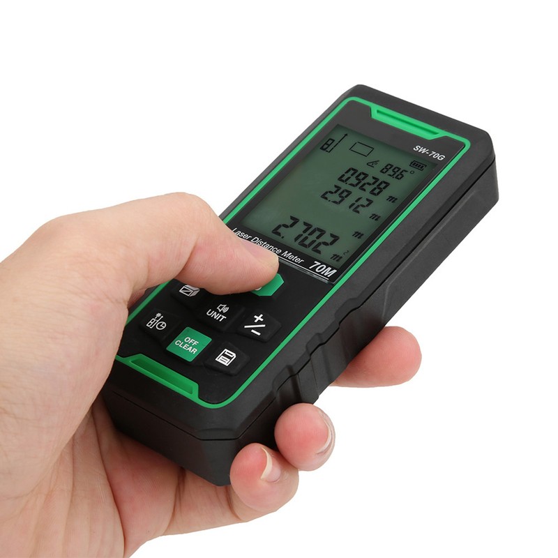 SW-70G 70m Handheld LCD Digital Green Beam Laser Distance Meter