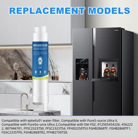 EPTWFU01 Water Filter Replacement, compatible with Frigidaire EPTWFU01, Pure Source Ultra II, EWF02, 2 Packs