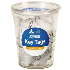 KEVRON 47049 Key Tags ID5,KEVRONCLEAR Disposable TUB 50