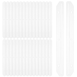 Modixun 32Pcs 3 Hole Punched Magazine Holder, Magazine Organizer for Storage, 3 Ring Binder Insert Strips Magazine File Holder for Collectors, Translucent