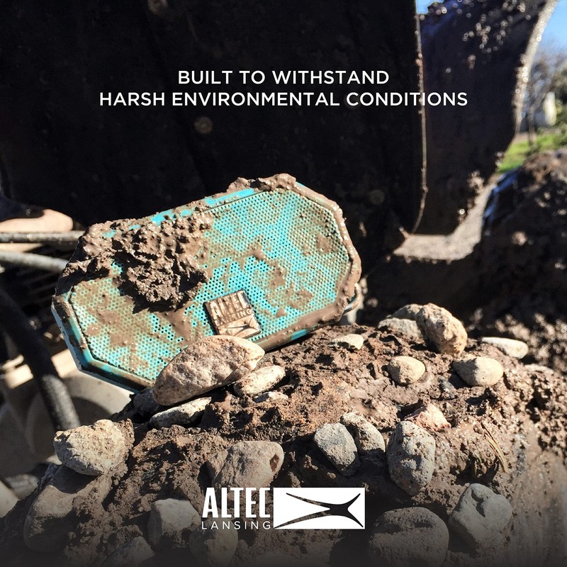 Altec Lansing Compact Bluetooth Speakers Waterproof Loud Sound for Outdoor