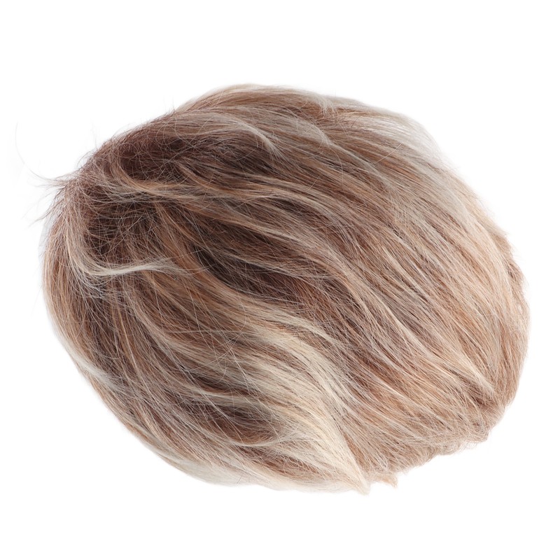 Woman Short Wig Synthetic Layered Straight Fluffy Heat Resistant Soft