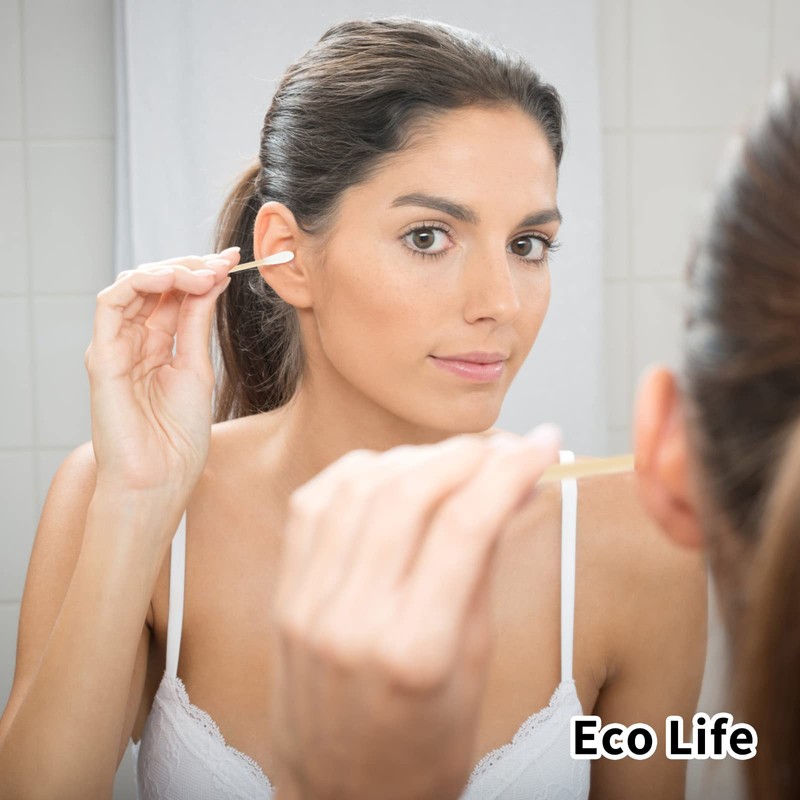 Kiemeu Bamboo Qtips Cotton Swabs With Wooden Sticks Q Tips